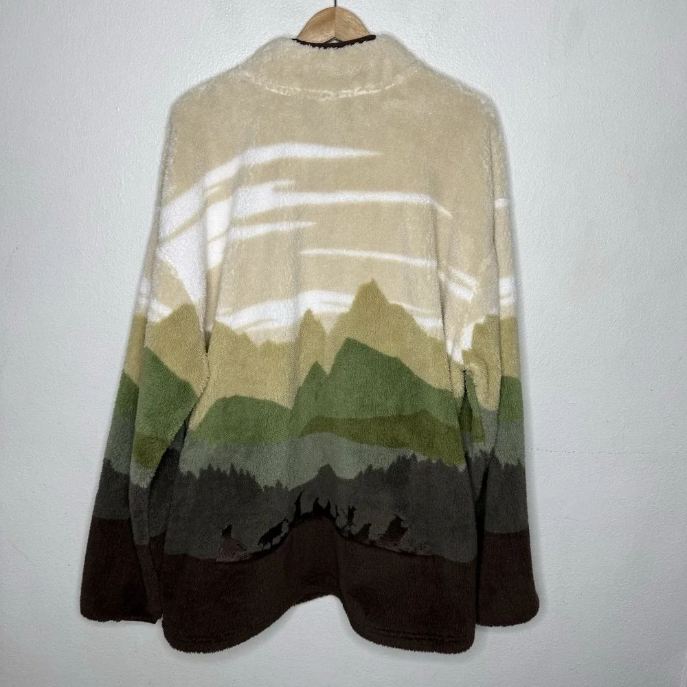 New Boxlunch Lord Of The Rings Scenic Sherpa 1/4 Zip Mountains Men's 2X